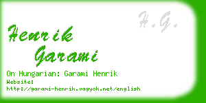 henrik garami business card